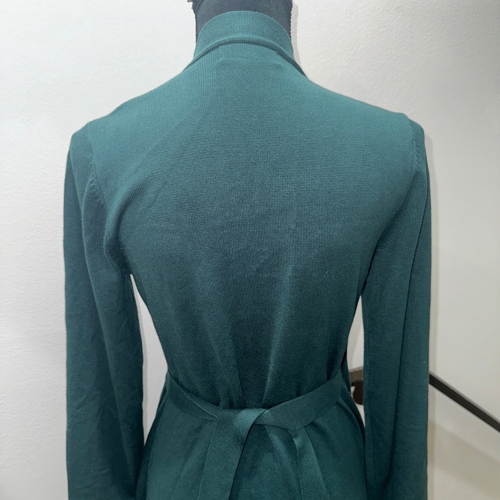 Lulus Literary Lover Forest Green Wrap Sweater Dress - Picture 12 of 12
